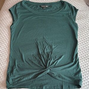 Toad&Co Forest Green Twist-Front Tee
